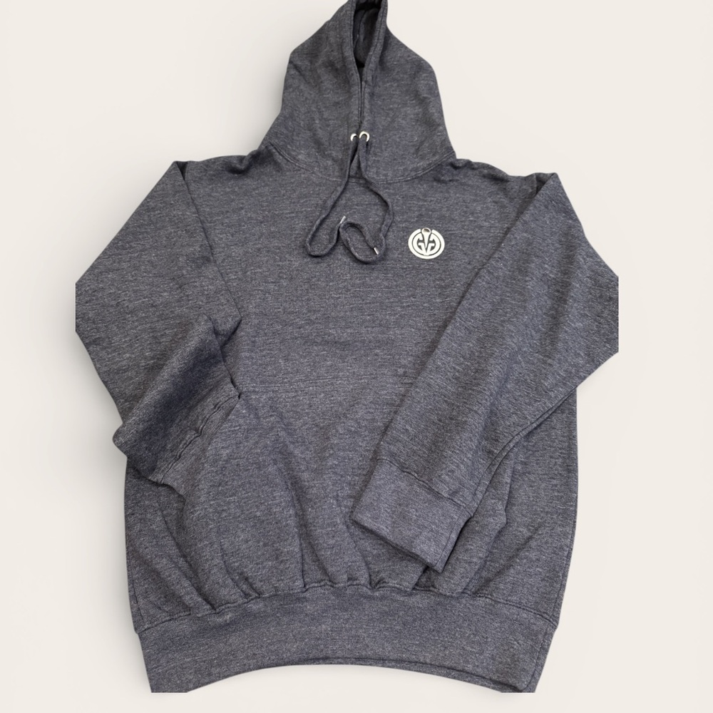 Heather Blue Hoodie with Logo